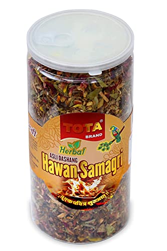 Tota Herbal Havan Samagri for Pooja - 400gm Jar 100% Natural and Pure Hawan Samagri for Hawan kund, Durga Puja, Home Pooja and Other Auspicious Occassions