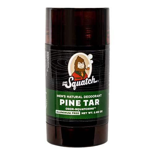 Dr Squatch Natural Deodorant for Men Pine Tar Scent Aluminum Free 2.65 Oz