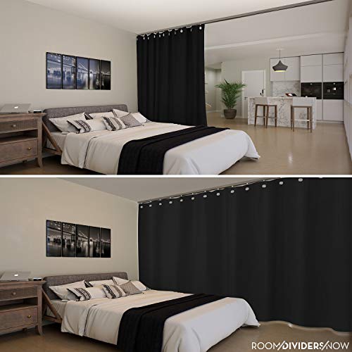 Room Dividers Now Ceiling Track Room 8ft Tall x 3ft to 4ft 6in Midnight Black
