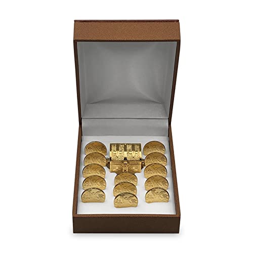 Nh 24k Gold Plated Wedding Unity Coins Decorative Case Arras Ceremony Gift Set