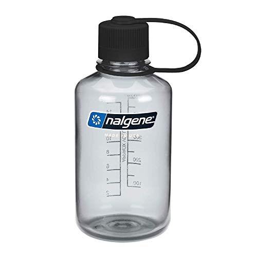 Nalgene Tritan Narrow Mouth BPA-Free Water Bottle, Gray, 16 oz