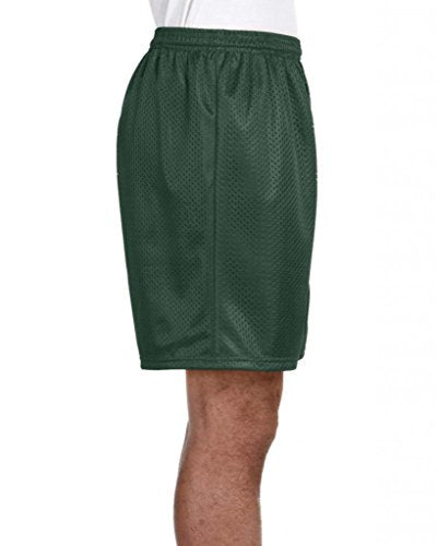 A4 Adult 7 Inseam Lined Tricot Mesh Shorts (N5293) Forest Green XL
