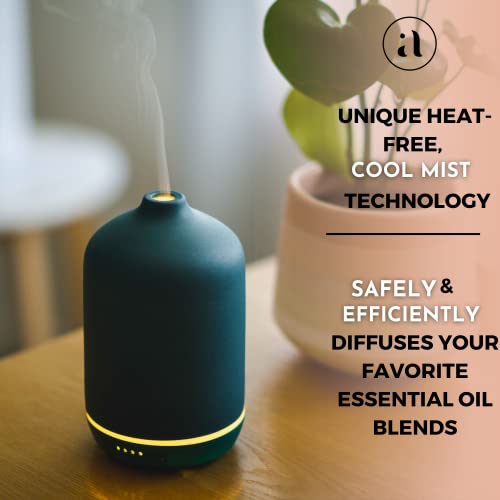 Ajna Ceramic Essential Oil Diffuser for Home and Office -3 in One-Easy to Use 250ml Cobalt