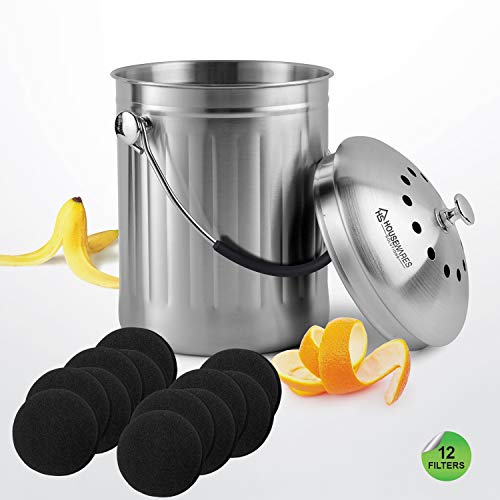 12 Pieces Activated Charcoal Carbon Filters Compost Bin