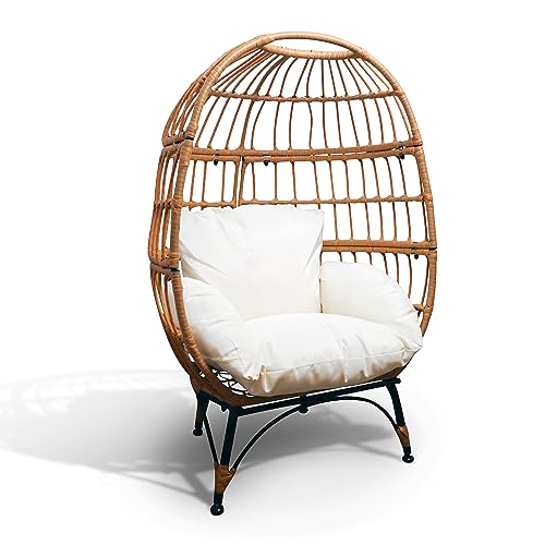 Kids Size Wicker Egg Chair Indoor Outdoor Bubble Seat Weight Capacity 250 Lbs