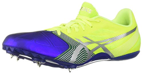 ASICS Men's Hypersprint 6 Track and Field Shoe,Flash Yellow/Silver/Deep Blue,13 M US