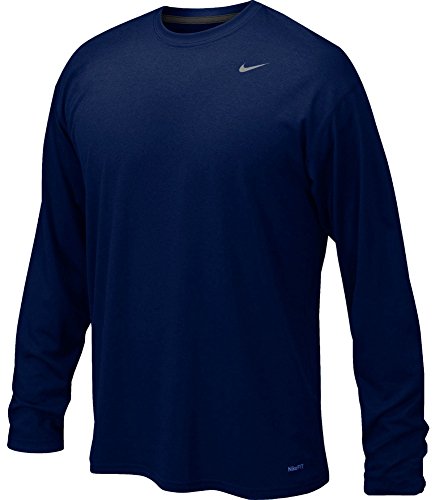 Nike Mens Legend Poly Dri-Fit Training Shirt Navy Silver Size Small