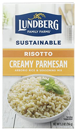 Lundberg Family Farms - Traditional Italian Risotto, Creamy Parmesan, Convenient Side Dish, 20 Minute Cook Time, Pantry Staple, Sustainably Farmed, Gluten-Free, (5.5 oz, 1-Pack)