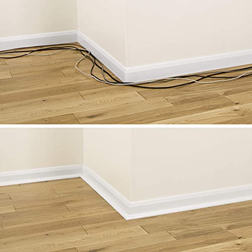 D-LINE Cord Cover 2-Pack, Cord Hiders, Paintable Cable Concealer