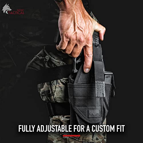 WOLF TACTICAL Drop Leg Holster for 9mm Thigh Holster for Men Leg Holster for Pistols Drop Holster Leg Strap Airsoft Holster