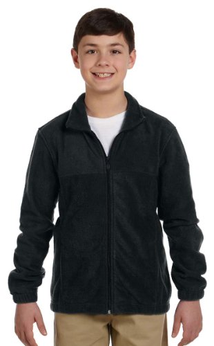 Harriton Kid 8 Oz Full Zip Fleece XLarge Black