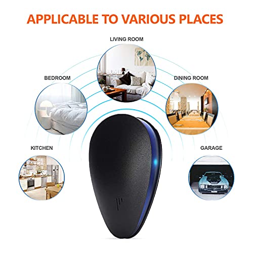 MIOTTE Ultrasonic Pest Repeller, 6 Pcs Black Electronic Indoor Pest Control for Mosquito, Spider, Mice, Ant, Insects, Roaches, Rodent,Non-Toxic, 100% Safe for Humans & Pets