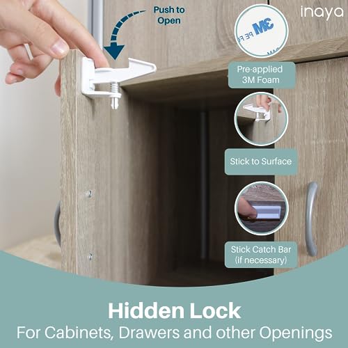 Complete Baby Proofing Kit Child Safety Hidden Locks for at Home