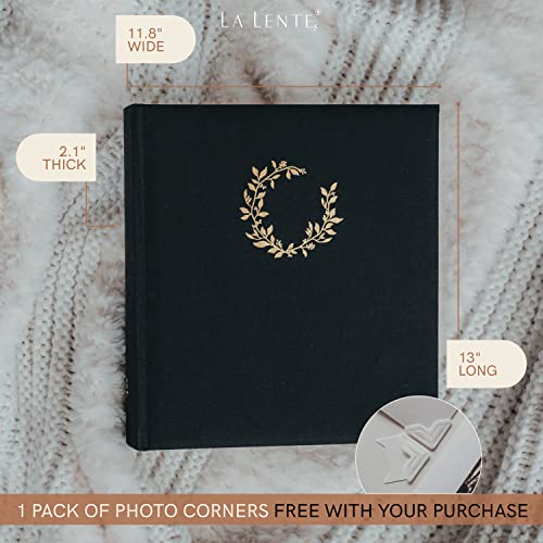 Premium Scrapbook Album | Scrapbook Photo Album with Writing Space | 100 Pages for Multiple Photo Sizes, 4x6, 5x7, 6x8, 8x10 | Acid Free Photo Album for Wedding | Graduation Photo Album