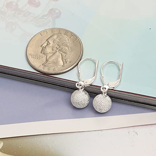 Lecalla Sterling Silver Jewelry Light Earrings for Women Teen 24mm