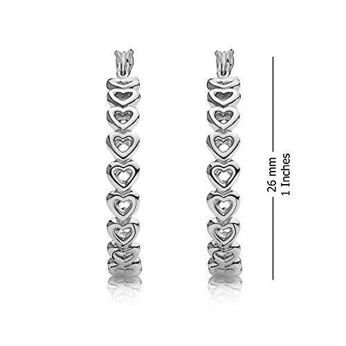 LeCalla Sterling Silver Valentines Day Earrings for Women