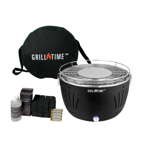 Grill Time GRAY Tailgater GT Portable Charcoal Small 12.5 Inch