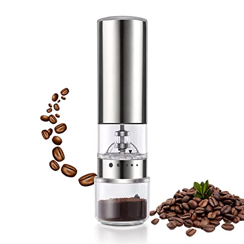 Jocuu Electric Coffee Grinder with 5 Adjustable Levels, Espresso Coffee Grinder with USB & One-touch Start, Portable Automatic Coffee Grinder for Home, Camping & Picnics, Includes Cleaning Brush