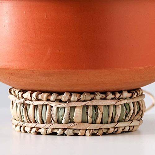 Swadeshi Blessings Palm Leaf Stands Pot Stands Earthen Pot Stands Set of 3