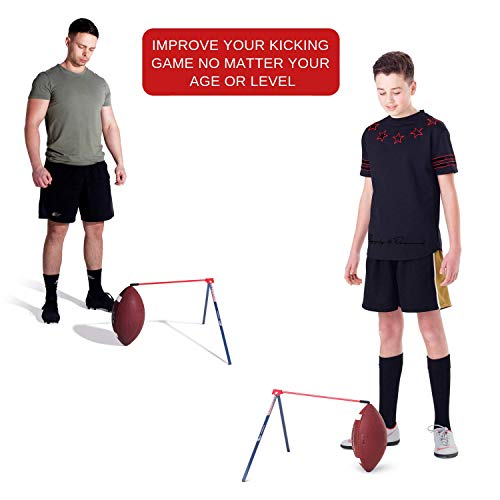 Trailblaze Football Kicking Tee True Strike Pro | Football Kicking Stand | Football Tee Holder Compatible for All Ball Sizes | Super Strong Portable Football Field Goal Stand with Improvement Tracker