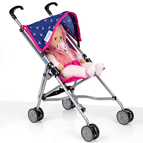 Kinderplay Doll Stroller Navy Blue 54cm Handle Height Model Kp0290t 41 X 20 X 155cm