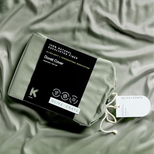 Olive Crate Eucalyptus Cooling Duvet Covers Queen Size