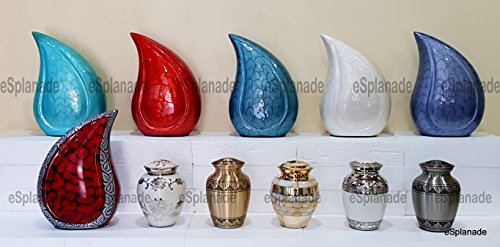 Esplanade Metal Cremation Urn Memorial Jar Pot Container 10 Inches