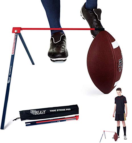 Trailblaze Football Kicking Tee True Strike Pro | Football Kicking Stand | Football Tee Holder Compatible for All Ball Sizes | Super Strong Portable Football Field Goal Stand with Improvement Tracker