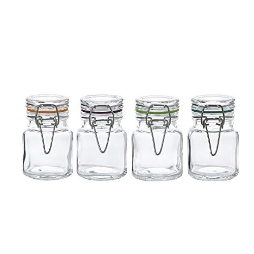 Airtight Glass Jars With Lid 3oz Glass Storage Containers Clear
