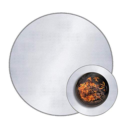 38 Inch Diameter Round Fire Pit Mat for Under Fire Pit Grill Mat BBQ Camping