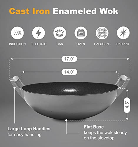 Bruntmor Enameled Square Cast Iron Large Baking Pan. Cookware