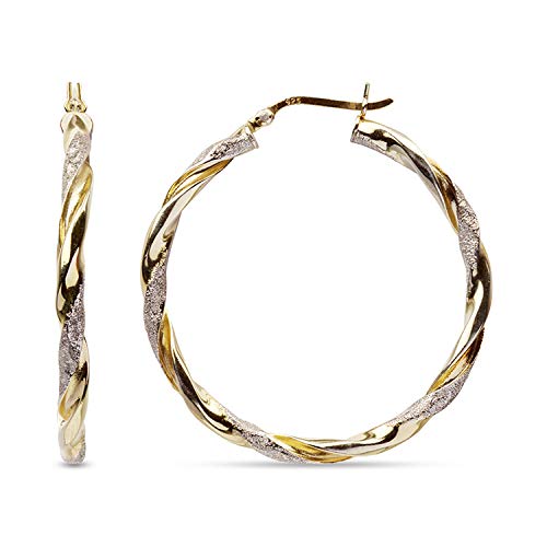 LeCalla 925 Sterling Silver Earring Hoops Jewelry Earrings for Women 30 MM