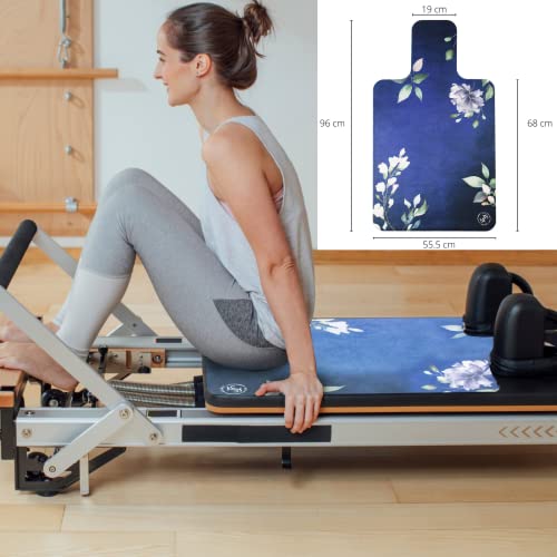 June & Juniper Pilates Reformer Mat-Pilates Reformer Machine Towel-Exercise Mat-Fitness Gym Mat-Mini Travel Yoga Mat Secret Garden