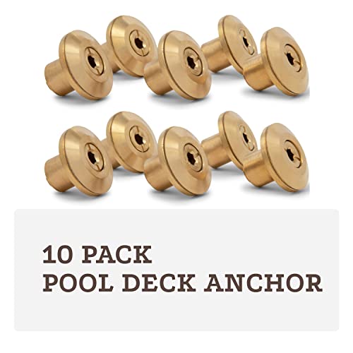 Brass Anchor With Collar for Pool Safety Cover Universal Replacement
