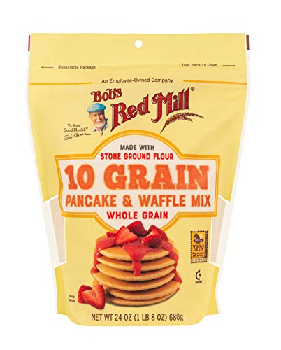 Bob's Red Mill 10 Grain Pancake & Waffle Mix 24 Ounce Pack of 4