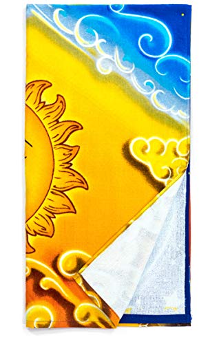 Dawhud Direct Sun and Moon Beach Towel for Girls Sun and Moon Towel