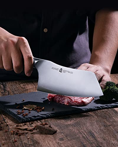 TUO Vegetable Meat Cleaver Knife - Chinese Chef's Knife 7-inch High Carbon  Stainless Steel - Kitchen Knife with G10 Full Tang handle - Black Hawk-S  Knives Including Gift Box 