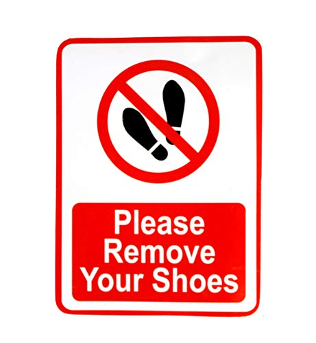 Esplanade Shoefree Zone Sign 75x55 Red Sticker Decal