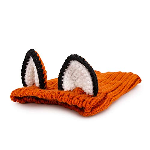 Zoo Snoods Fox Costume for Dogs Large Warm Hood Ear Covers for Winter