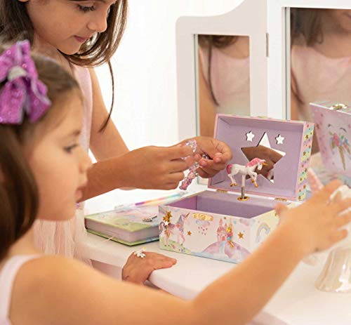 Amitié Lane Unicorn Jewelry Box for Girls - Mint