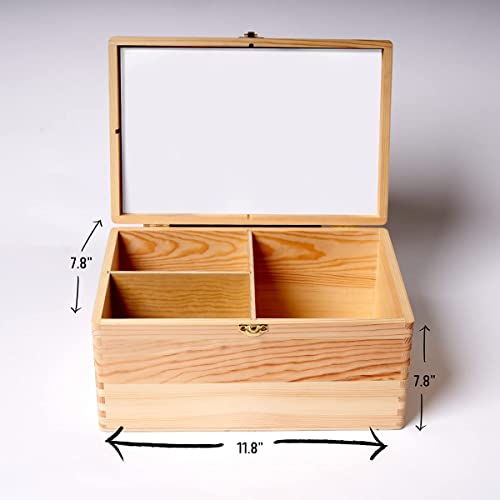Baby Keepsake Box - Premium Wooden Baby Memory Box - Baby Shower Present for Boys and Girls or New Mom