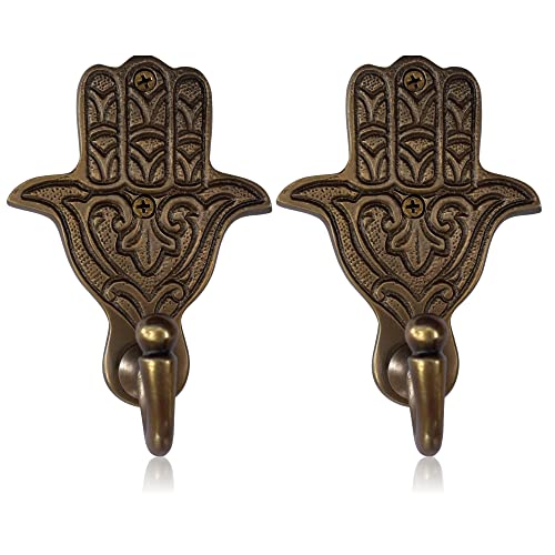 Moroccan brass wall .knife-shaped hooks . Hand-engraved brass hanging 2024 keychain. Crochets marocains forme couteau .