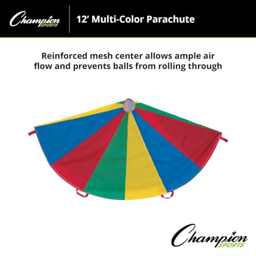 Champion Sports Multi-Colored Parachute 12-Foot Diameter NP12