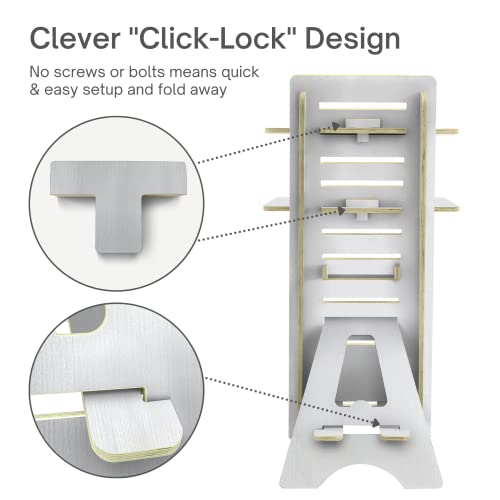 Ecotribe Modern Height Adjustable 2 Tier Desk for Small Spaces Standing Desk