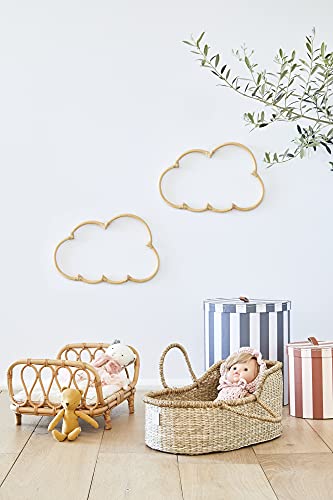 BEBE BASK Cloud Décor Set of Two. Create a Boho Nursery. Boho Cloud Wall Décor Pieces for Your Cloud Theme Nursery. Cloud Nursery Decor for The Cloud Baby Nursery. Cute Cloud Decor for Girls Room