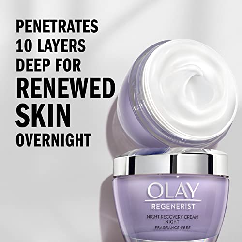 Olay Regenerist Night Recovery Cream Face Moisturizer Fragrance Free 1.7 Oz