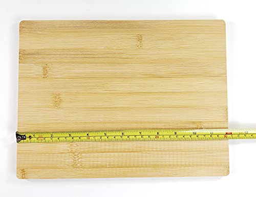 (Set of 12) 12"X9" Bulk Plain Bamboo Cutting Chopping Board | For Customized, Personalized Engraving Purpose