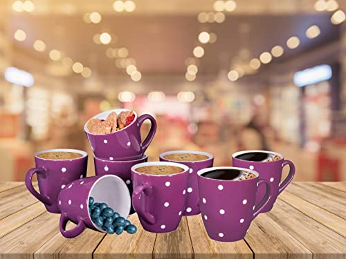Bruntmor Ceramic Coffee Mug Set of 6 - Unique Coffee and Tea Mug Set - Coffee  Cups Ceramic