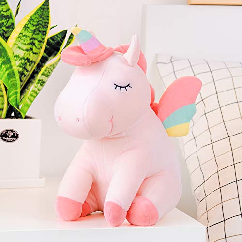 AIXINI Pink Unicorn Stuffed Animal Plush Toy,11.8 Inch Cute Soft Unicorn  Plush A