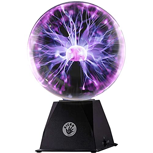 Kicko Purple Plasma Ball - 7 Inch - Nebula, Thunder Lightning, Plug-in - for Parties, Decorations, Prop, Kids, Bedroom, Home